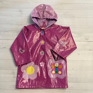 Kidorable girls‎ pink floral rain jacket 3T